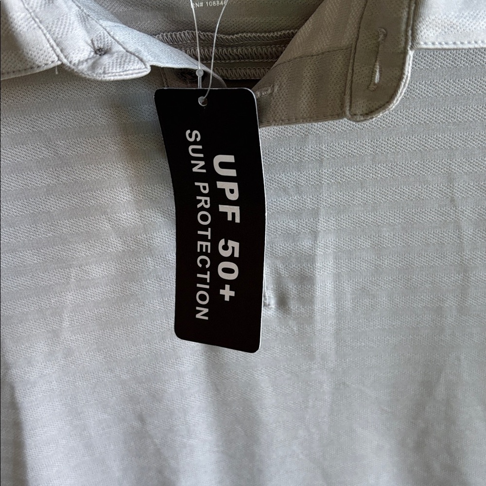 KUHL Polo Shirt Men's Small AirKuhl Moisture-wicking Cloud Gray UPF50 NEW - Picture 5 of 8